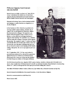 A preview of a PDF biography for Demont, Marcel Auguste Henri